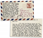 Hunter S. Thompson Letter From 1965 Regarding His Hells Angels Book -- ...Still not even half through he book and now there is talk of missing the sprint list, which sounds bad & costly...